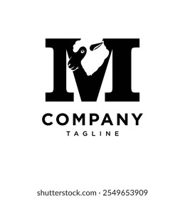 Letra M Vector de logotipo de oveja