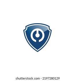 letter M shield guard logo icon vector graphic design