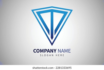 Letter M Shield Shaped Company Logo For Professional Company