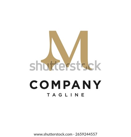 Letter M Shine Star Logo Icon Vector