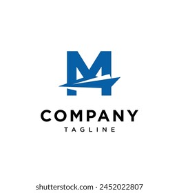 Letter M Ship Logo icon vector template.eps