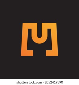 Letter M shop bag logo design template