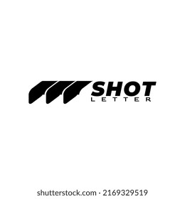 plantilla de logotipo de letra m shot
