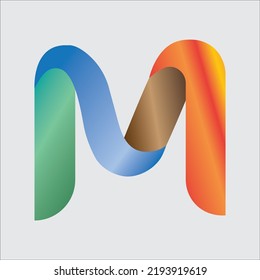 Letter m sign design template element new vector image