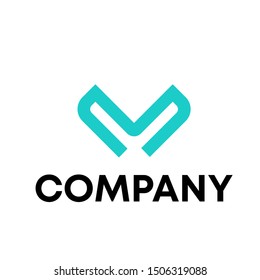 letter M sign vector template. M logo initial symbols