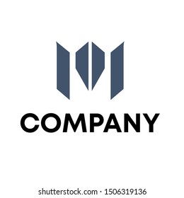 letter M sign vector template. M logo initial symbols