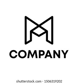 letter M sign vector template. M logo initial symbols