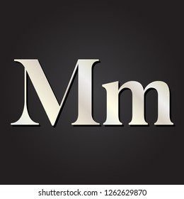 letter M silver