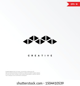 Letter M simple abstract logo icon design template elements.