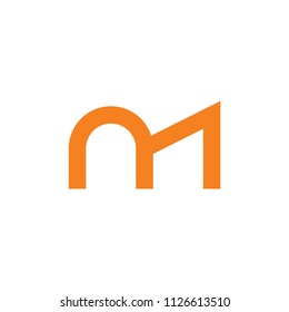 letter m simple design logo vector