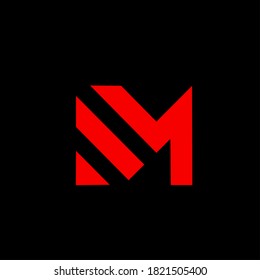 Logo de diseño simple de la letra M