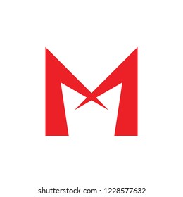 letter m simple geometric logo