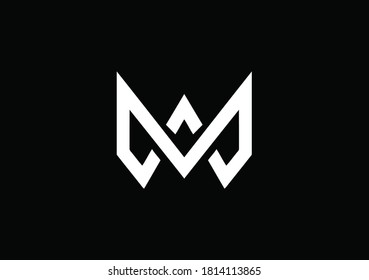 Letra m para diseño de logotipo sencillo