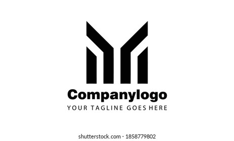 Letra M Para Diseño De Logotipo Simple