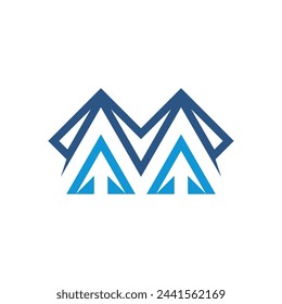 letra m simple logo icono	