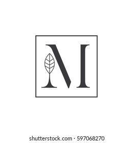 Letter M Simple Logo Symbol Icon