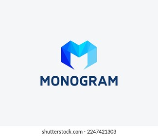 Letter M Simple Monogram Logo