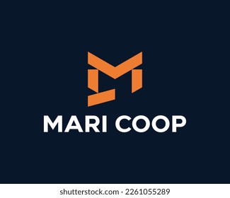 Letra M Logotipo de monograma simple