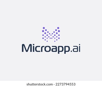 Letra M Logotipo de monograma simple