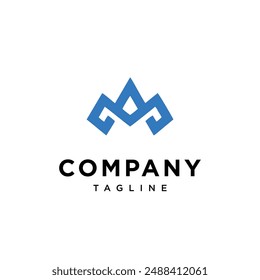 Letter A M simple rocket logo icon vector