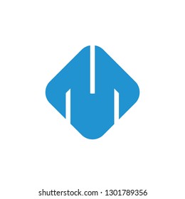 letter m simple square geometric logo