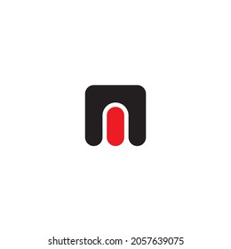 letter A and M simple symbol box vector logo