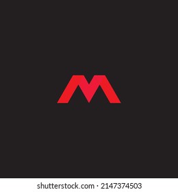 
Letter M simple symbol logo vector
