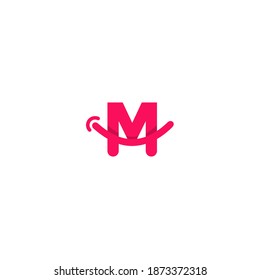 Letter M smile vector logo design 