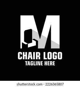 Letter M Sofa Logo Design Template Inspiration, Vector Illustration.