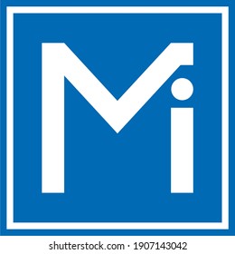 Letra M con diseño de logotipo de caja cuadrada, símbolo de plantilla vectorial creativa. letra del alfabeto moderno
