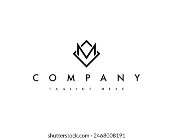 letra M cuadrado diseño del logotipo