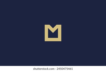 letter m with square logo icon design vector design template inspiration