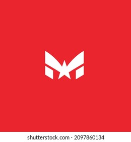 Letter M Star Logo Design, Brand Identity Logos Designs Vector Illustration Template