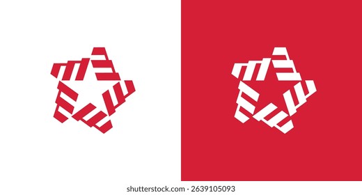Letter M Star Logo Design
