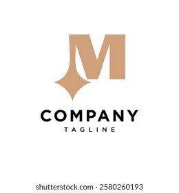 Letter M Star Logo Icon Vector