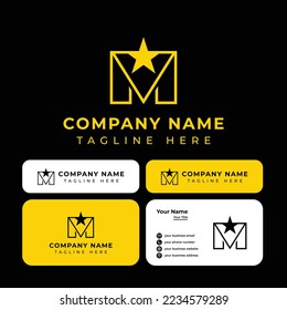 Letter M Star Logo, suitable for any business related to star with M initials.