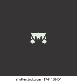 Letter M Stone logo icon template design vector illustration
