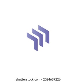 Diseño de logotipo vectorial de tecnología de almacenamiento de letra M