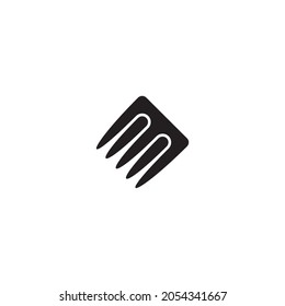 
letter M striped box simple symbol logo vector