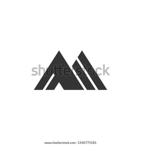 Letter M Stylized Icon Stock Vector (Royalty Free) 1240775581 ...