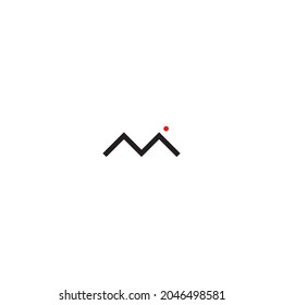 
letter i and M symbol simple logo vector