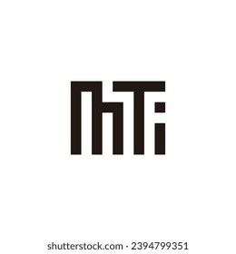 Letter m T F i square geometric symbol simple logo vector