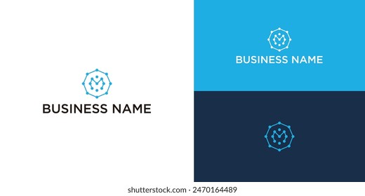 Letra M Tech Diseño De Logotipo