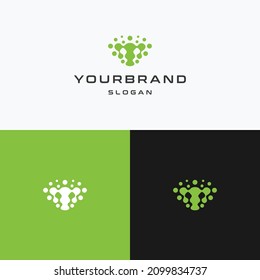 Letter M Tech logo icon design template