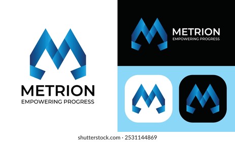 Letra M diseño de Ilustración vectorial de logotipo de tecnología, Vector de logotipo de marca de Tecnología, logotipo de Vector de tecnología para negocios