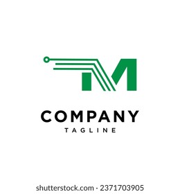 
Letter M Techno logo icon vector template.eps