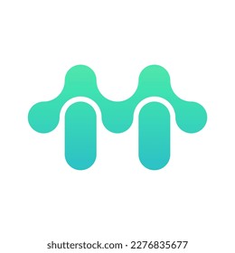 Logo moderno abstracto de la tecnología de la letra M