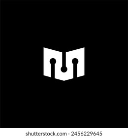 letter M and technology logo concept vector icon