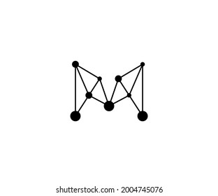 Ilustración vectorial del logotipo de la tecnología de la letra M