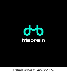 letter m technology logo design